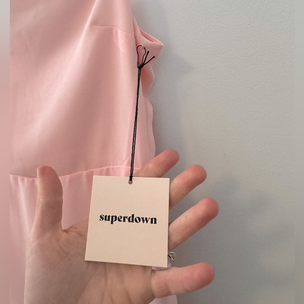 NWT Superdown X Revolve Addison Maxi Dress in Blush Pink - XS - Picture 7 of 13
